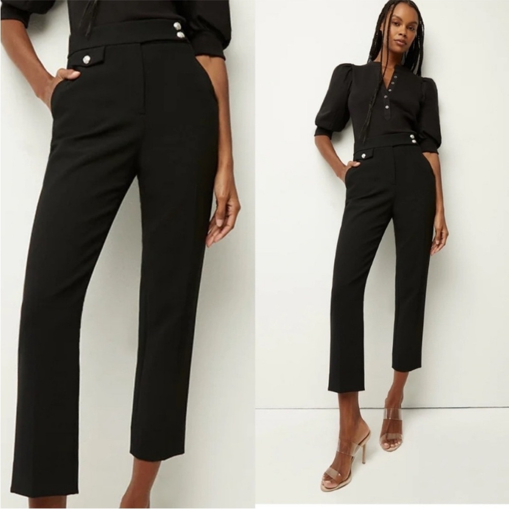 Veronica Beard Black Renzo Trouser Pants
